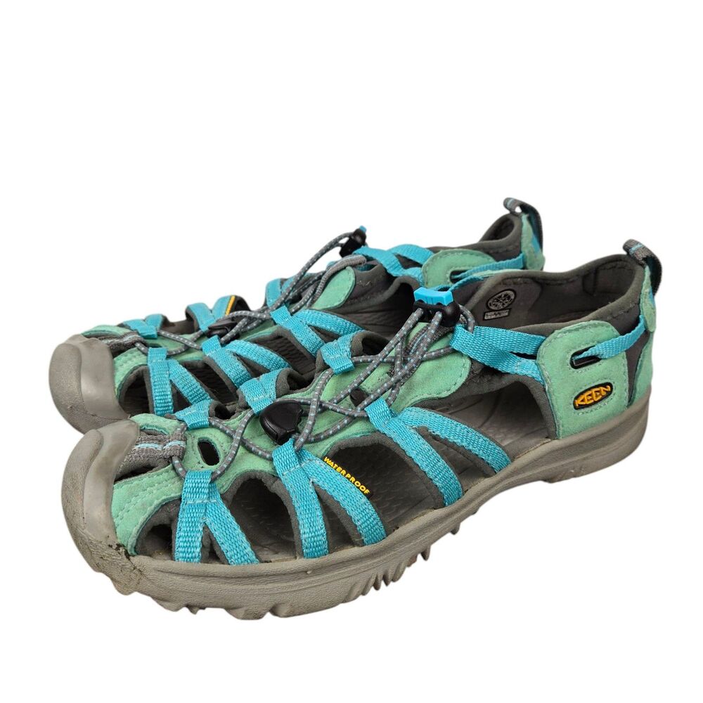 Keen Whisper Women's Sz 6 Sandals Turquoise Blue Gray Hiking Water Fisherman